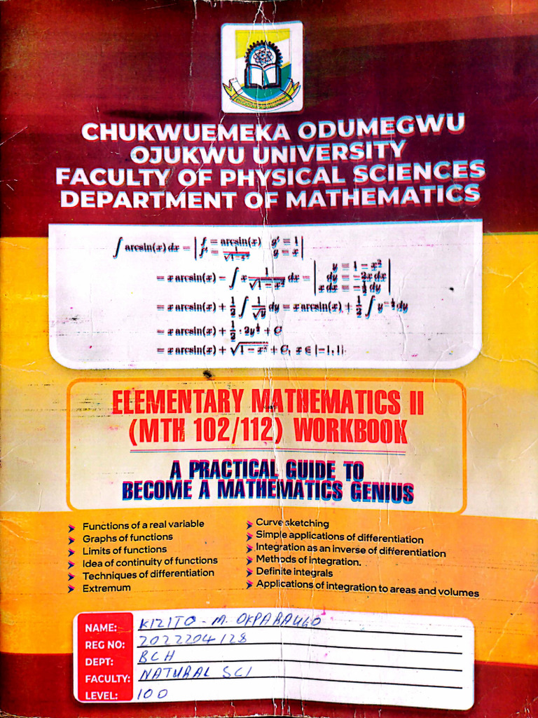 Maths 102 Assignment (Compiled by Comr. Kizito) | PDF