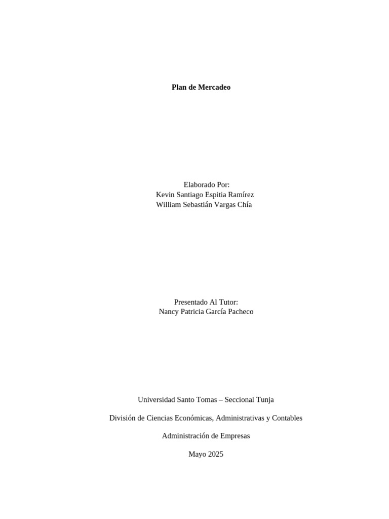Plan de Mercado | PDF | Marketing | Ron