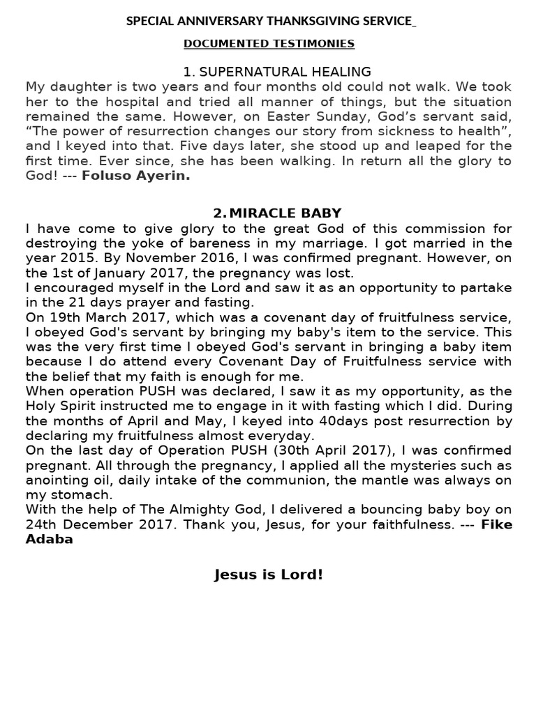 Documented Testimonies 081550 | PDF