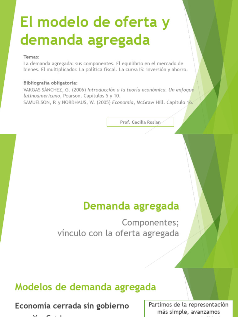 Modelo de Oferta y Demanda Agregada | PDF | La política fiscal | La ...