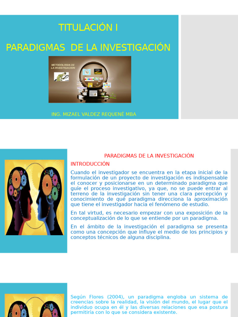 1.2 Paradigmas de La Investigación | PDF | Paradigma | Conocimiento