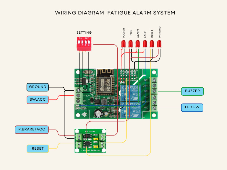 Wiring Diagram for Fatigue Alarm System | PDF