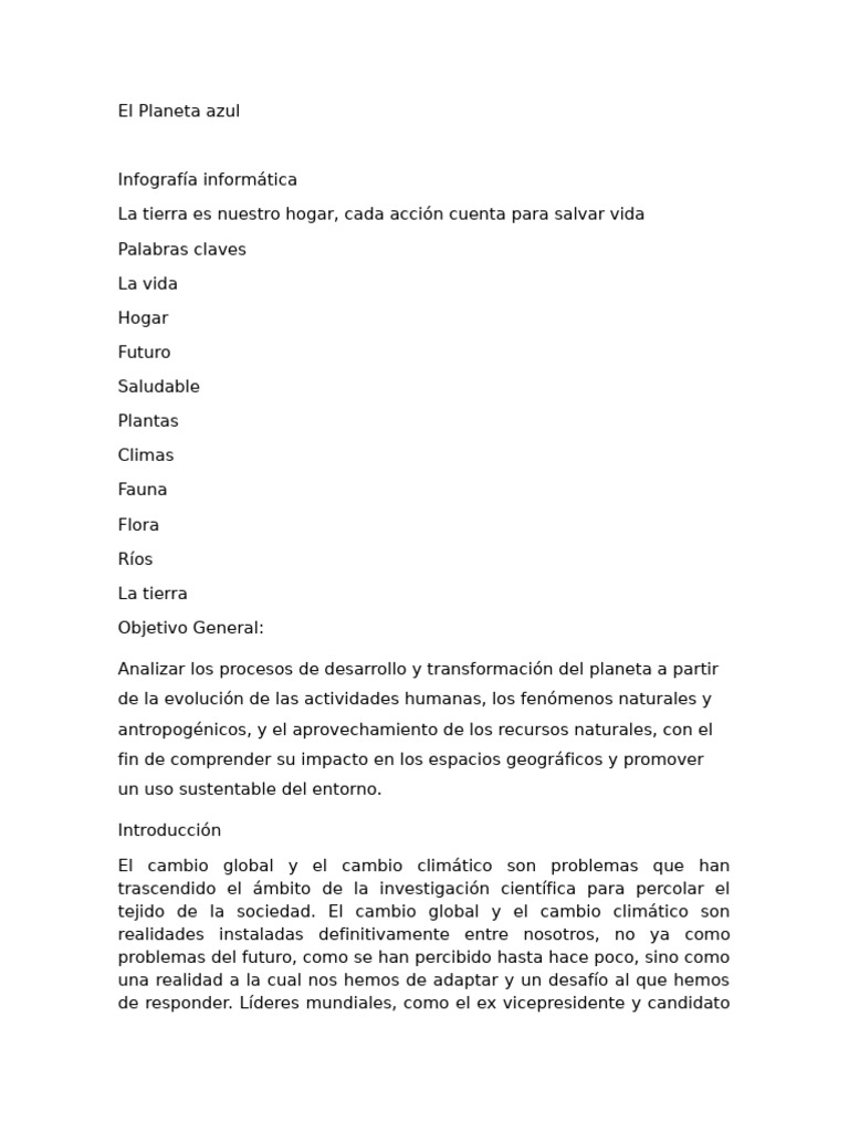 Impacto humano en el planeta Tierra | PDF | Tierra | Vida