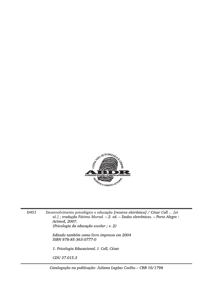 Coll e Marti Aprendizagem e Desenvolvimento Captulo 2 | PDF