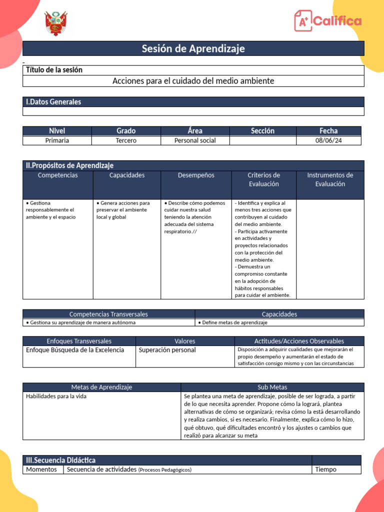 Cuidado del Medio Ambiente en Primaria | PDF | Residuos | Aprendizaje