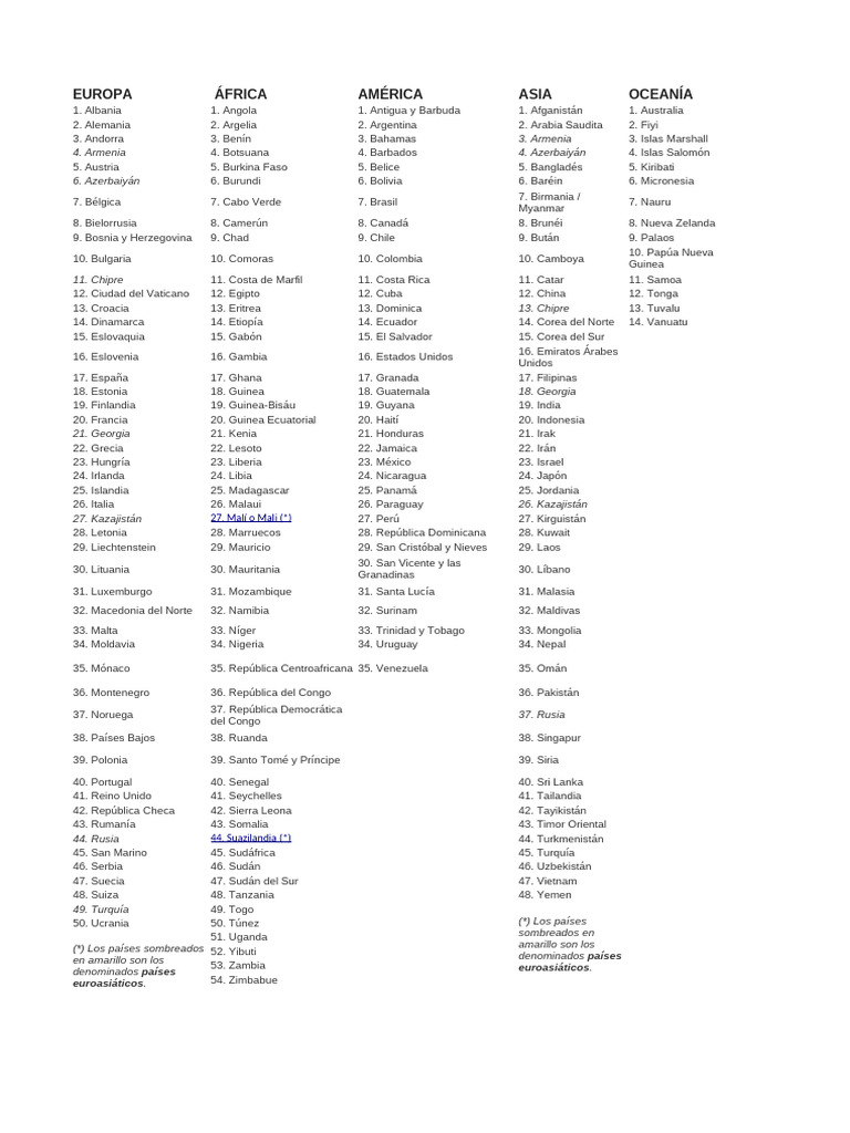 lista-de-pa-ses-por-continente-pdf-ocean-a