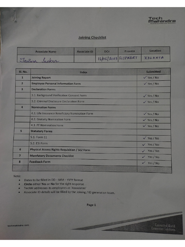 Application For Employment Form | PDF