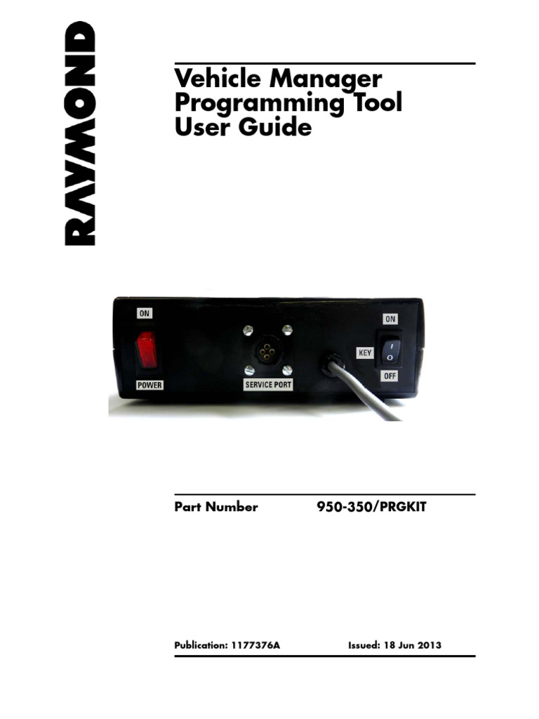 Raymond Vehicle Manager Tool Guide | PDF | Electrostatic Discharge ...