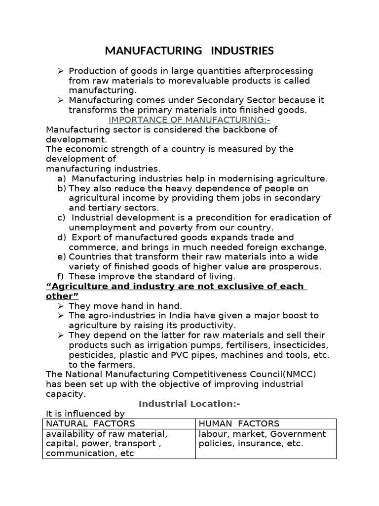 Manufacturing Industries | PDF | Steel | Textiles