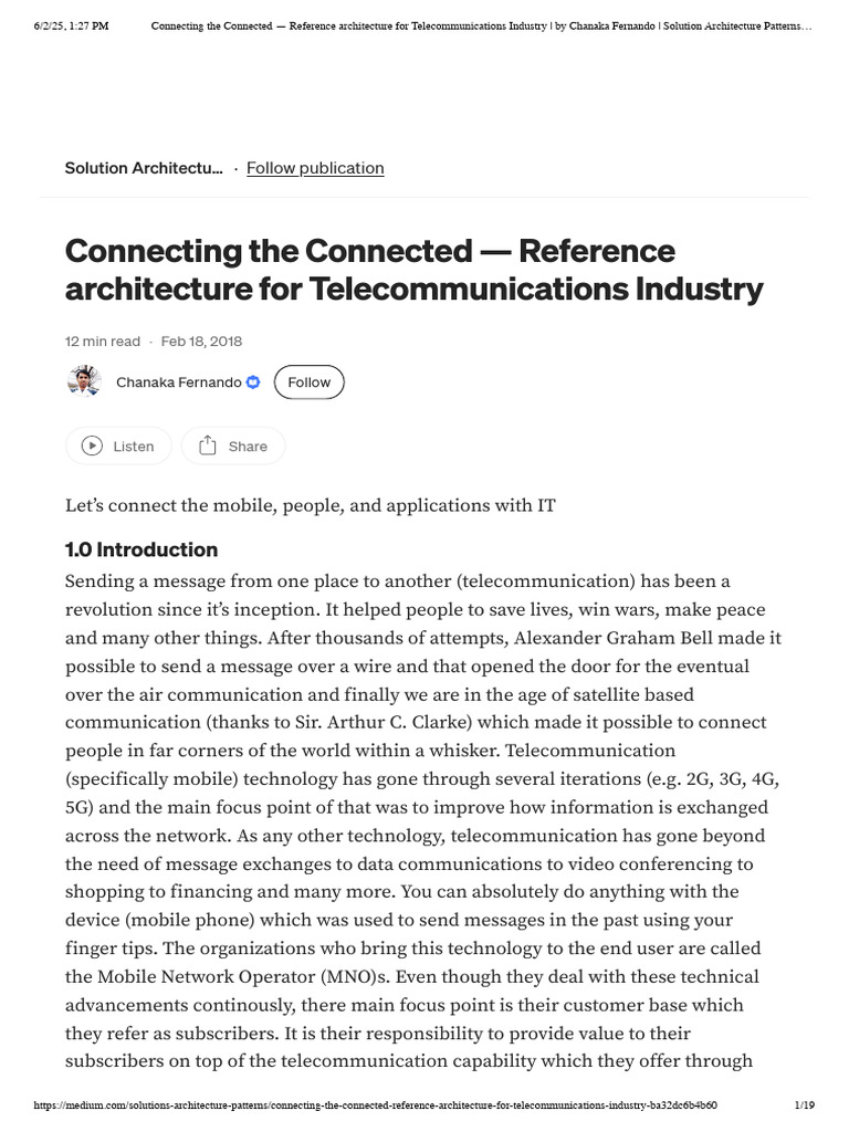 Connecting the Connected — Reference Architecture for ...