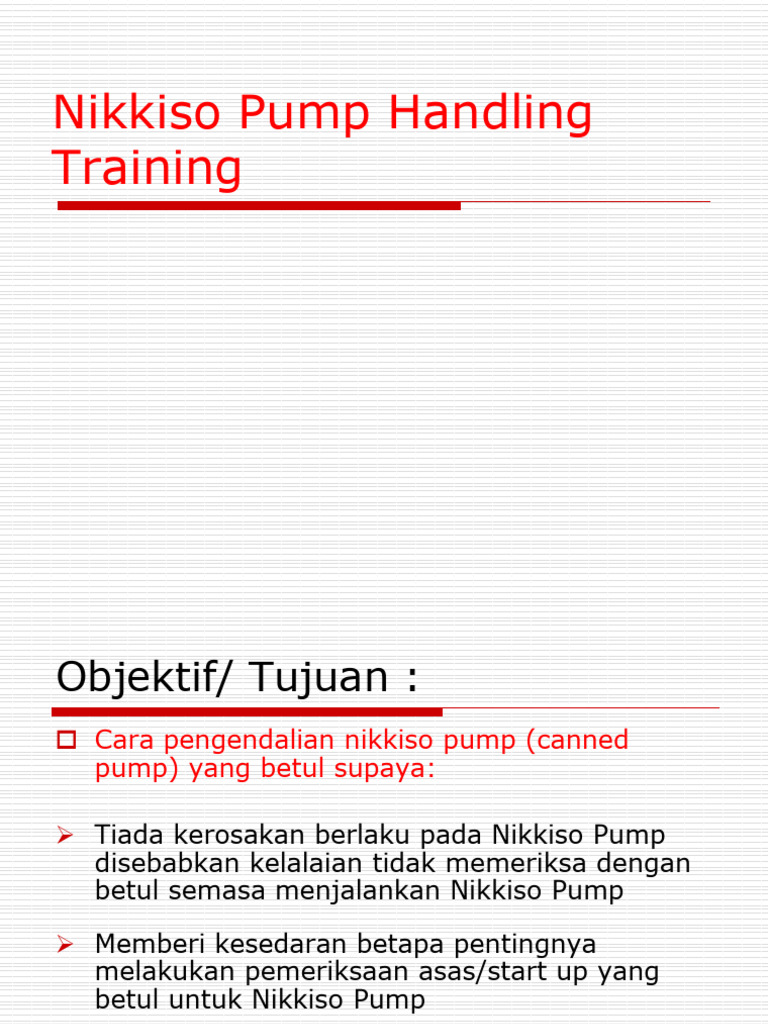 Panduan Pengendalian Nikkiso Pump | PDF