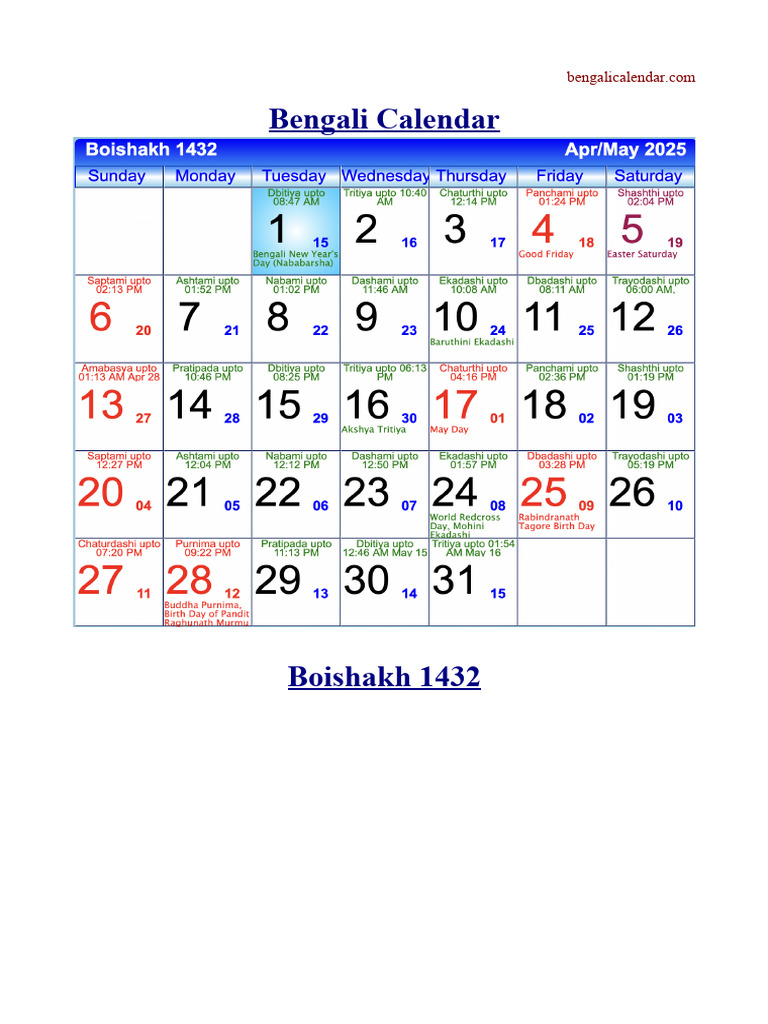 29 MARCH 2026 BENGALI DATE visual data 4