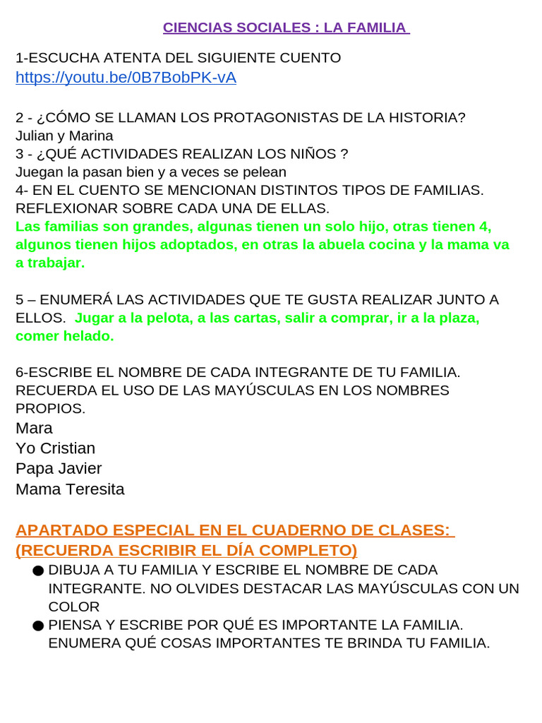 Actividades y Reflexiones sobre la Familia | PDF