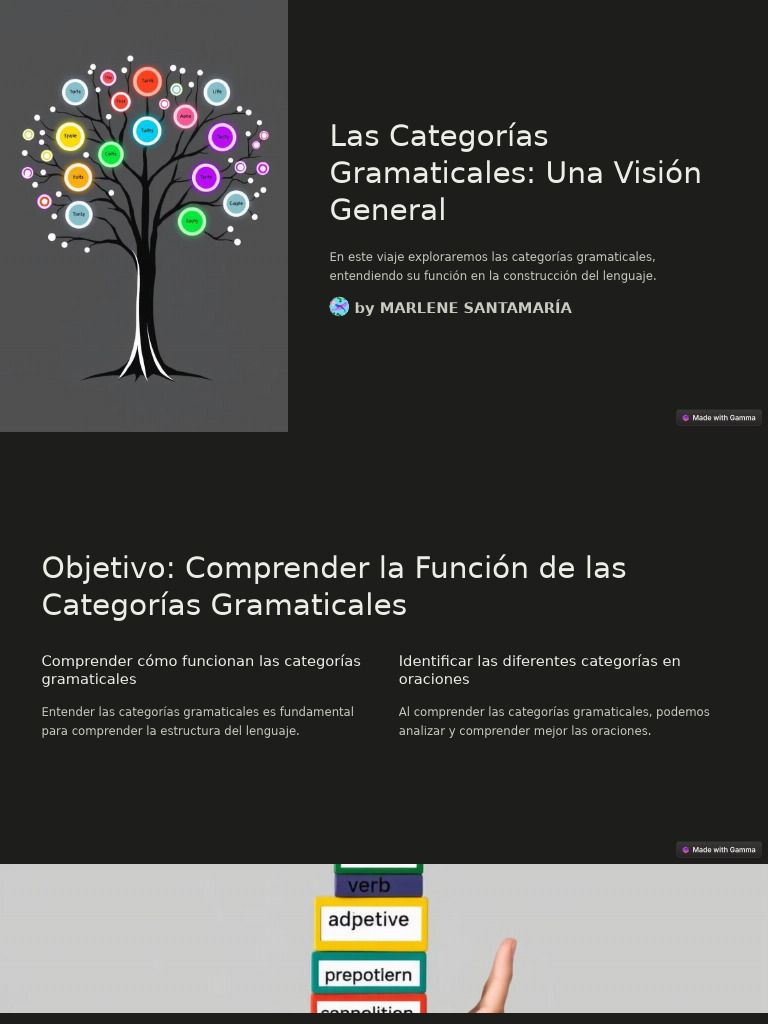 Función y Tipos de Categorías Gramaticales | PDF