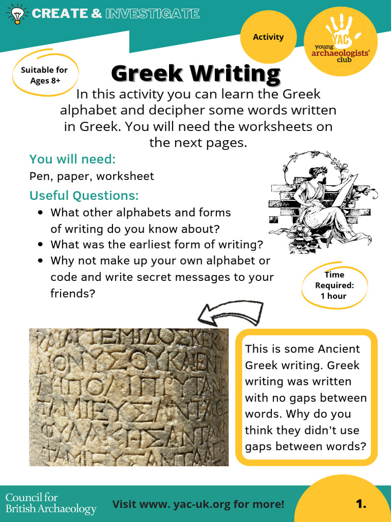 Greek Writing | PDF | Greek Language | Writing