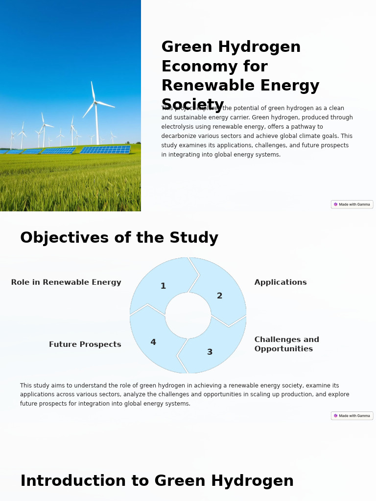 Green Hydrogen: Key to Renewable Energy | PDF | Hydrogen | Sustainable ...