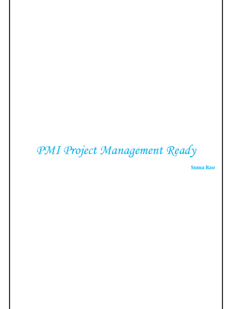 PMI Project Management Ready - VAP - JU - 2024 | PDF | Project ...