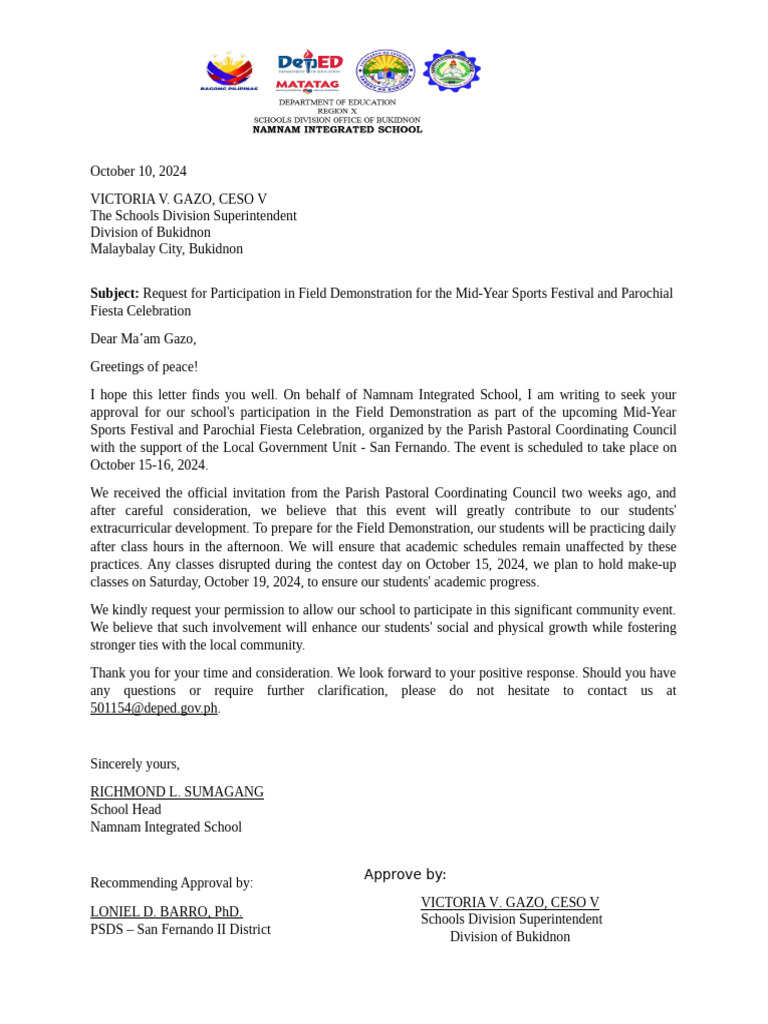 Request for Field Demo Participation | PDF