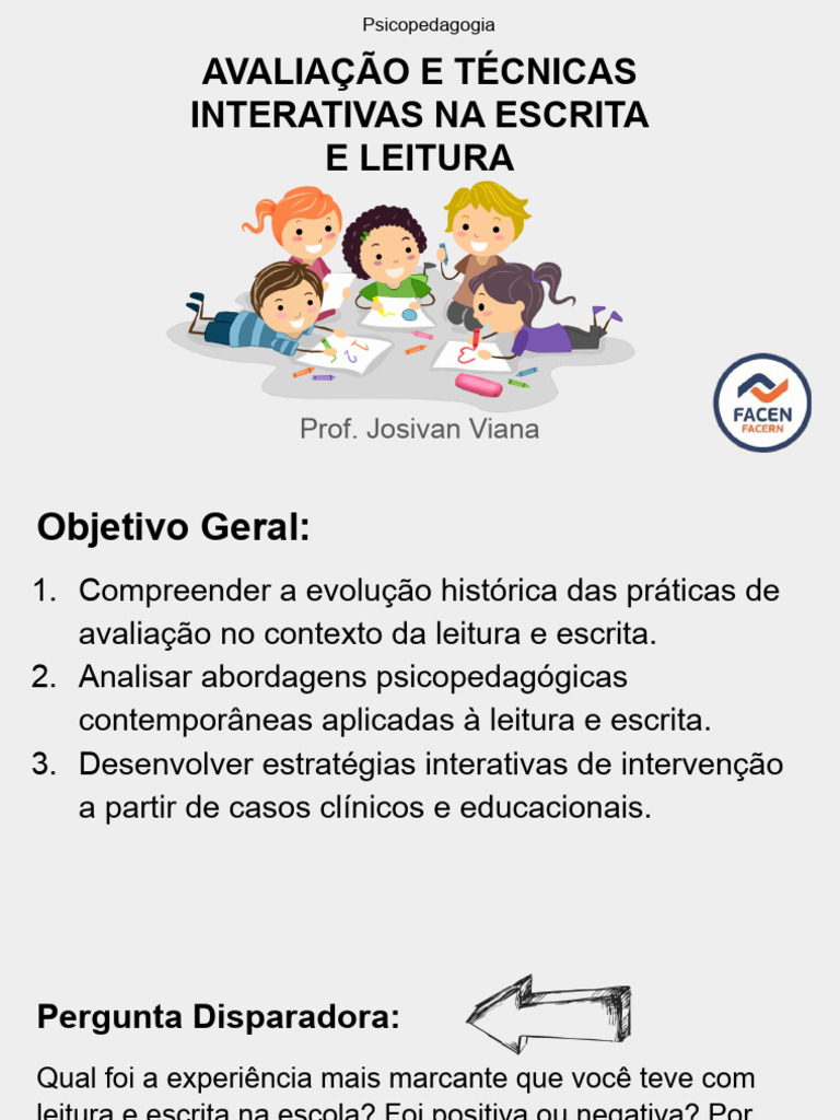 Avaliação Psicopedagógica na Leitura e Escrita | PDF | Aprendizado ...