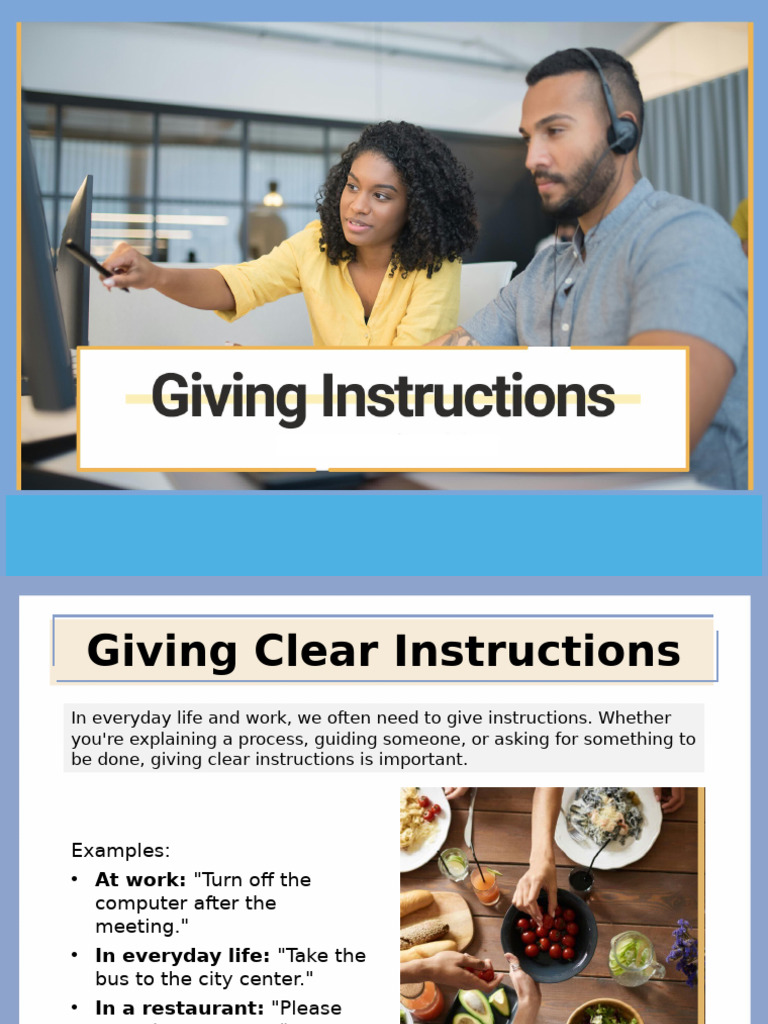 Clear Instructions in English | PDF | Linguistics | Grammar