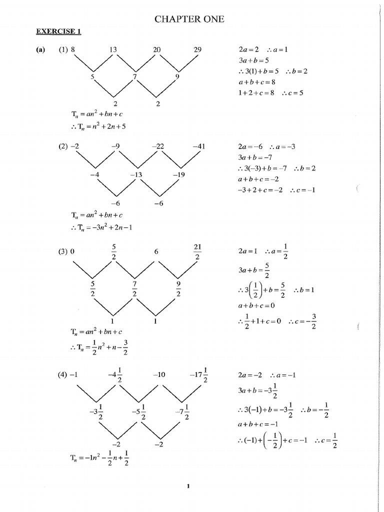 MAS SOLUTIONS - Chapter 1 - Sequences and Series | PDF