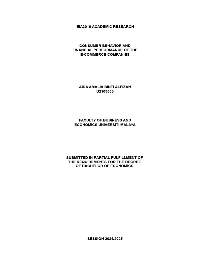 E-Commerce Consumer Behavior Impact | PDF | E Commerce | Consumer Behaviour