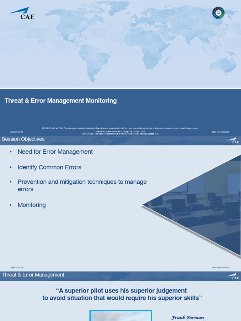 New Hire Training: Error Management Techniques | PDF | Air Traffic ...