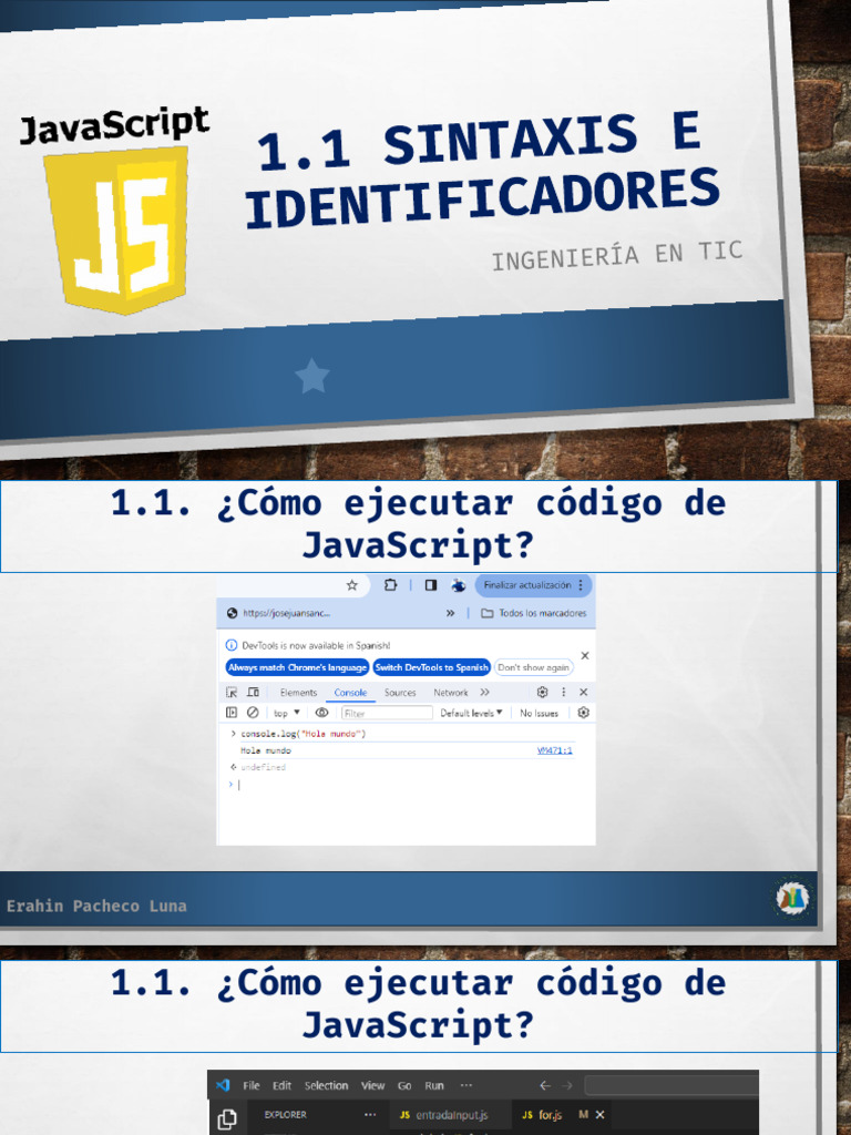 1.1. Sintaxis e Identificadores | PDF | Script Java | HTML