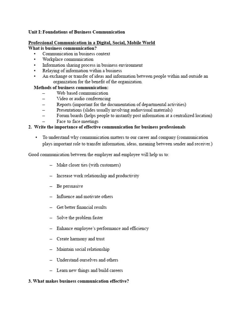 Business Communication Essentials Guide | PDF | Survey Methodology ...
