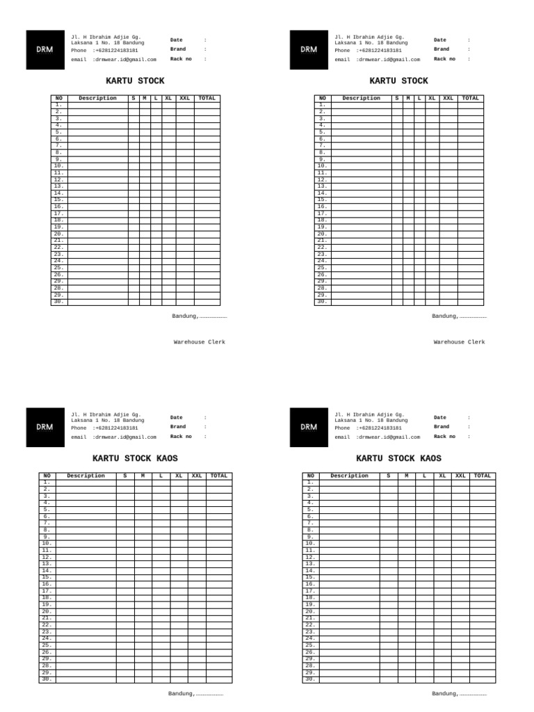 Kartu Stock Pdf