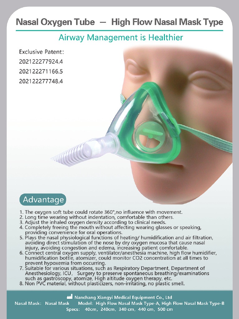 High Flow Nasal Mask | PDF