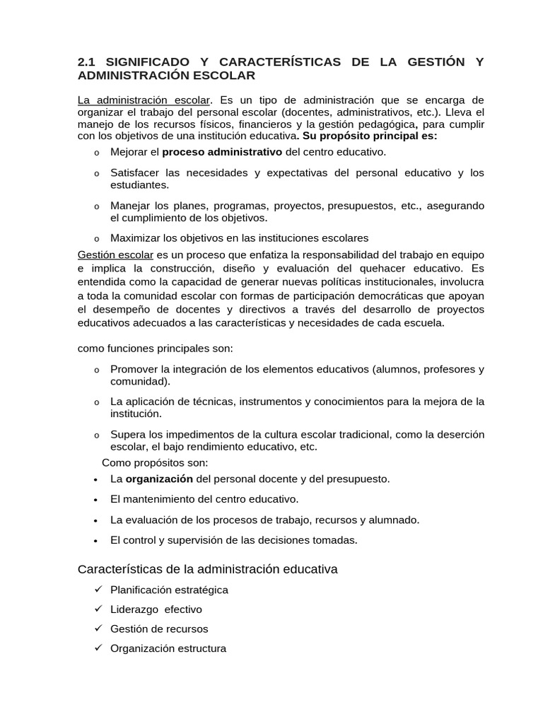 Gestión y Administración Escolar Efectiva | PDF | Evaluación | Escuelas