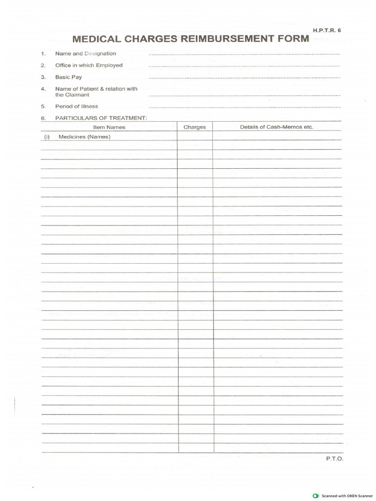 Medical Reimbrushment Form | PDF