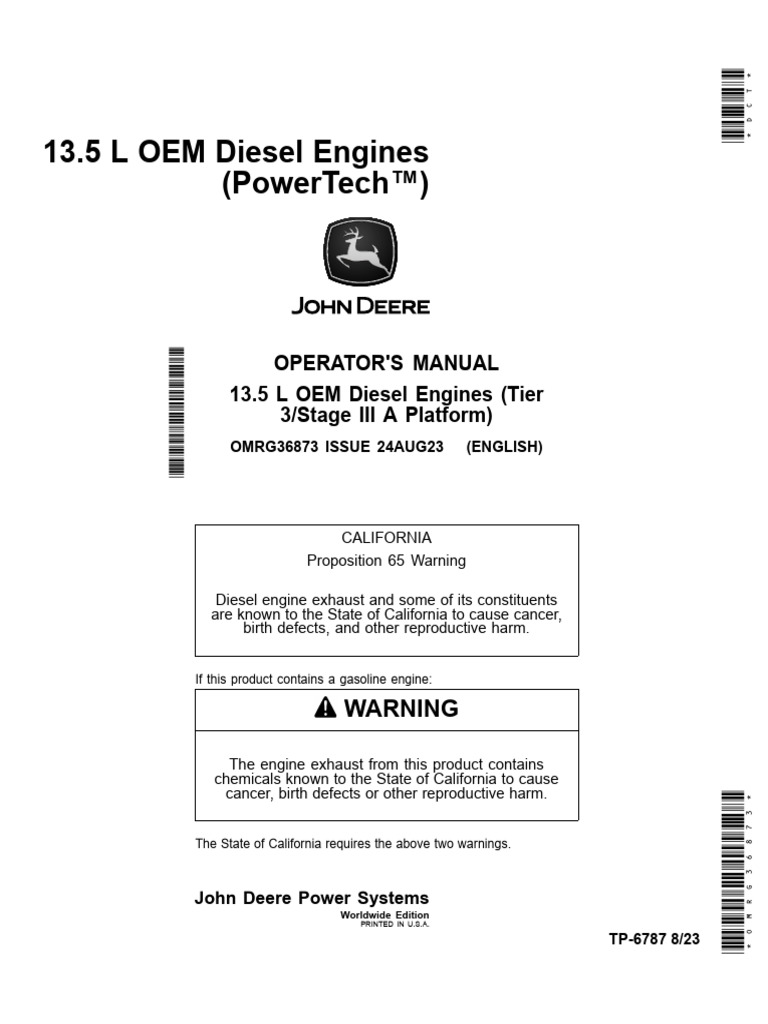 13.5L OEM Diesel Engine Manual | PDF | Diesel Fuel | Diesel Engine
