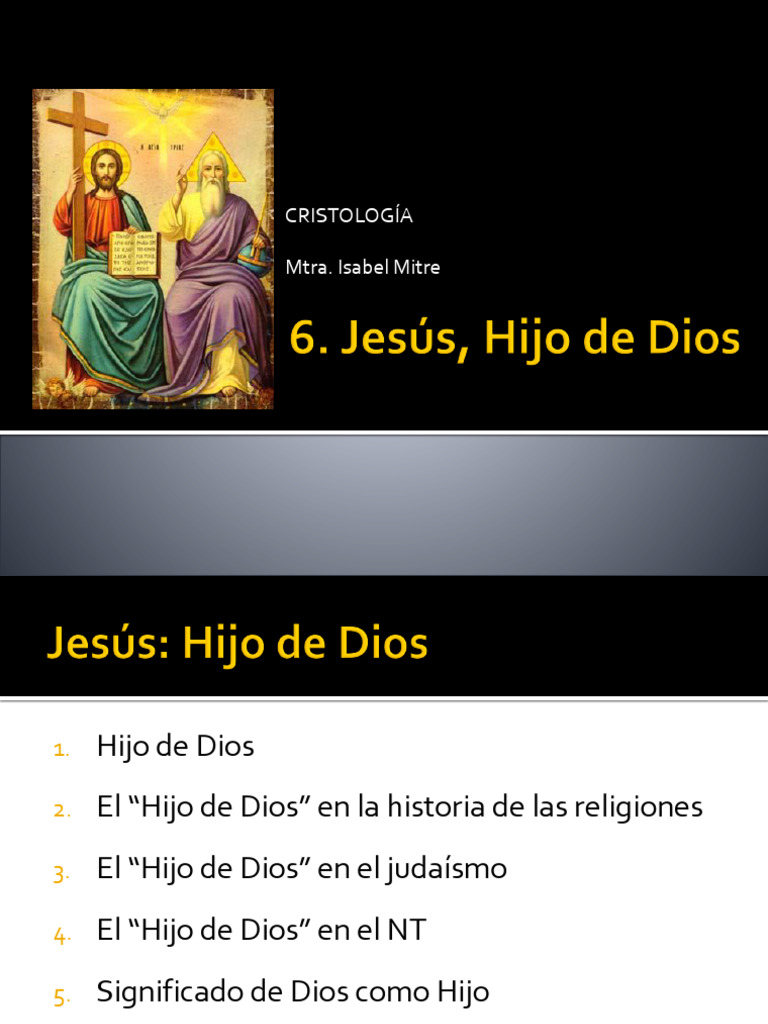 Cristología: El Hijo de Dios en el NT | PDF | Hijo de Dios | Dios