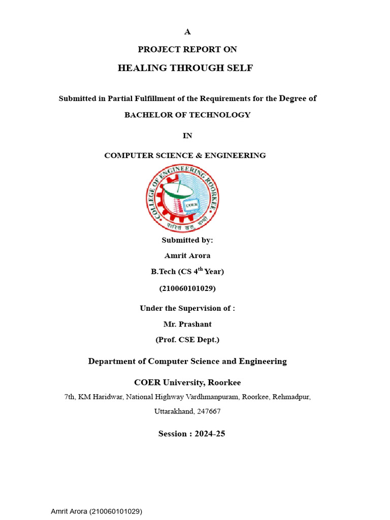 Project Report by Amrit Final PDF | PDF | Ajax (Programming) | Ayurveda