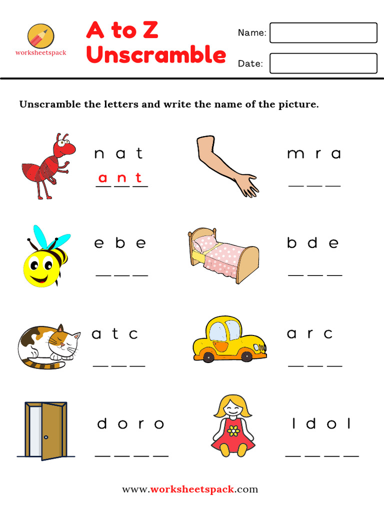 Alphabet Scramble Worksheet | PDF