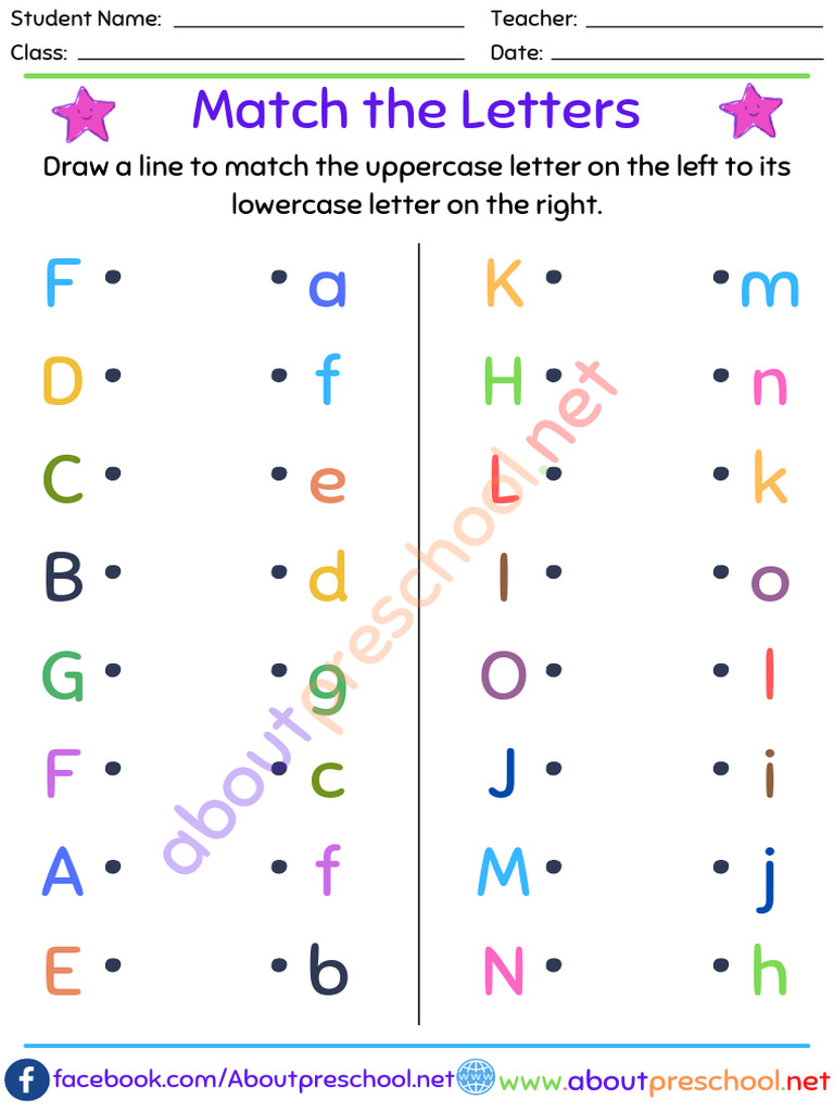 Letter and Number Matching Activity | PDF