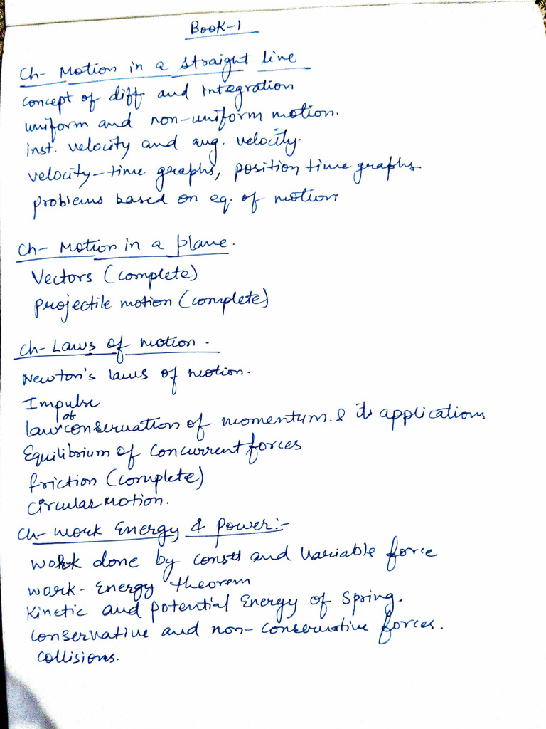 Class 11 Physics Chapter Overview | PDF
