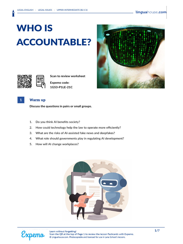 Who is Accountable British English Teacher B2 C1 (1) | PDF | Artificial ...