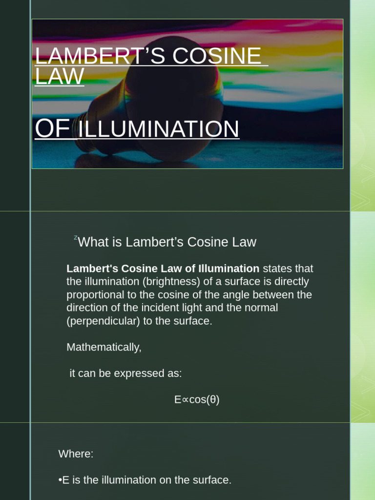 Lambert's Cosine Law | PDF