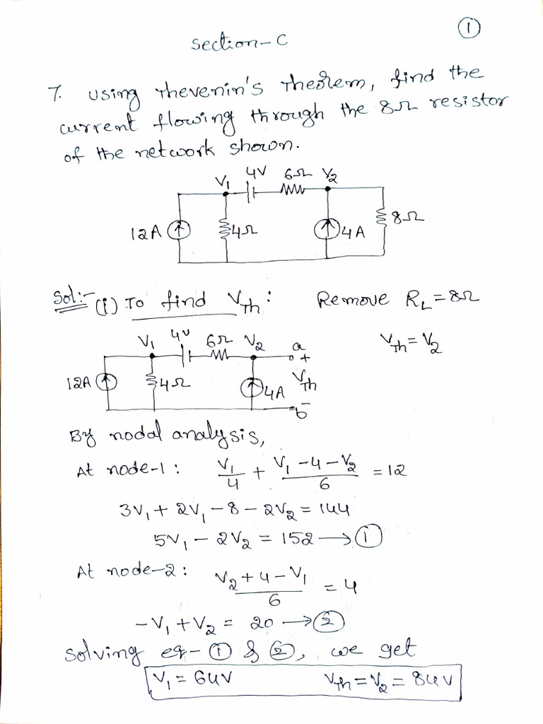 BEEC QB Section-C Problems 7 To 12 Solutions | PDF | Electrical ...