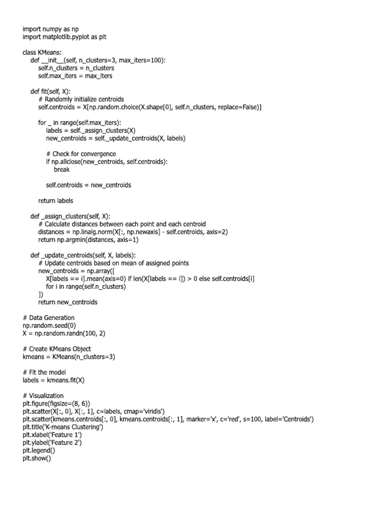K Means Algorithm | PDF