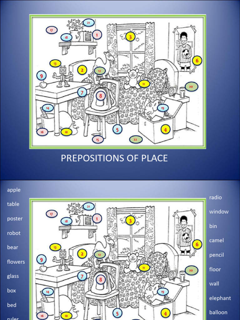 Prepositions of Place | PDF