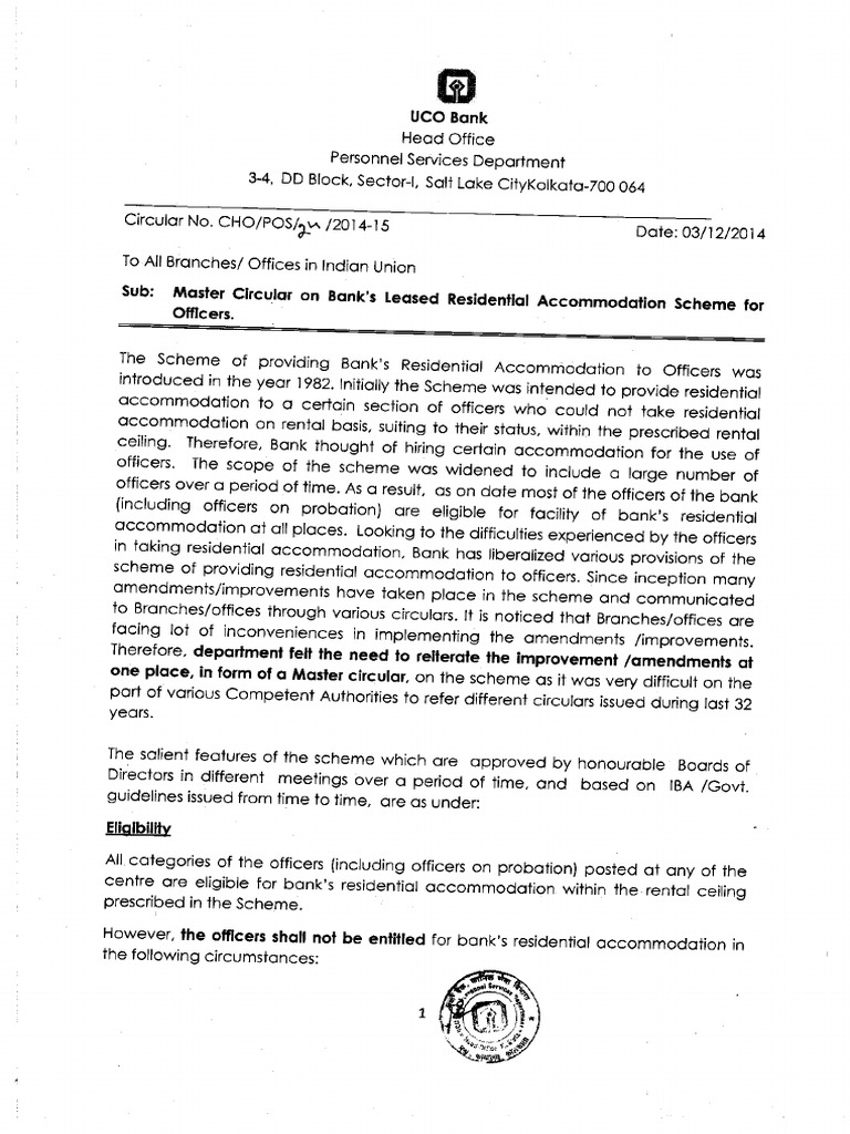 Master Circular On Lease Deed | PDF
