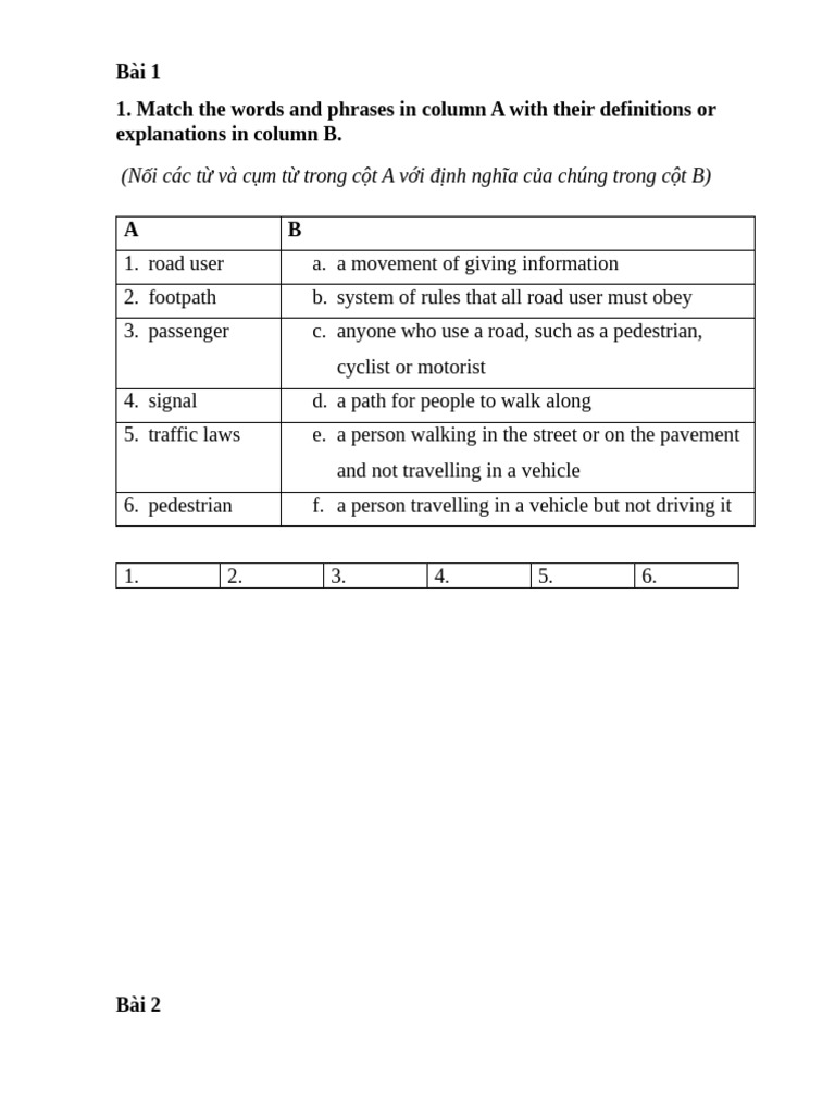 Road Safety and Communication Exercises | PDF | Road | Transport