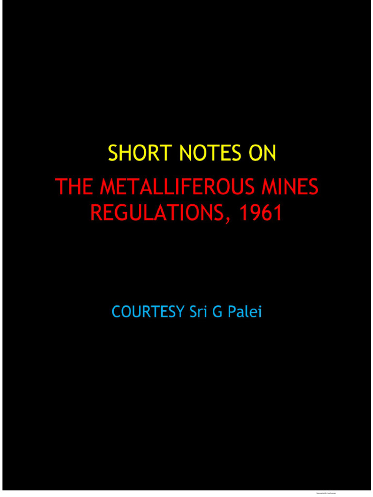 Short Notes On MMR 1961 | PDF