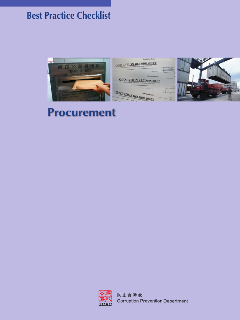 Procurement Best Practices Checklist | PDF | Procurement | Receipt