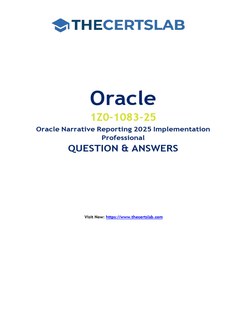 Updated 1Z0 1083 25 Dumps - Easy Study Resource | PDF | Cloud