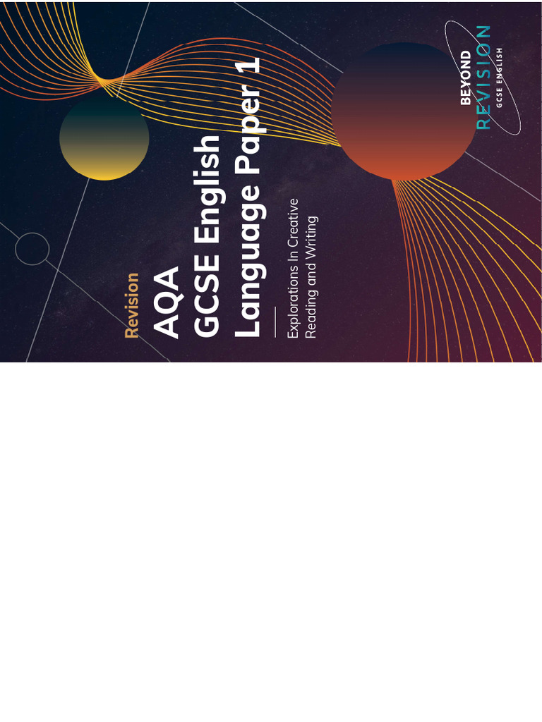 GCSE AQA English Language Paper 1 Exam Revision Booklet | PDF | English ...